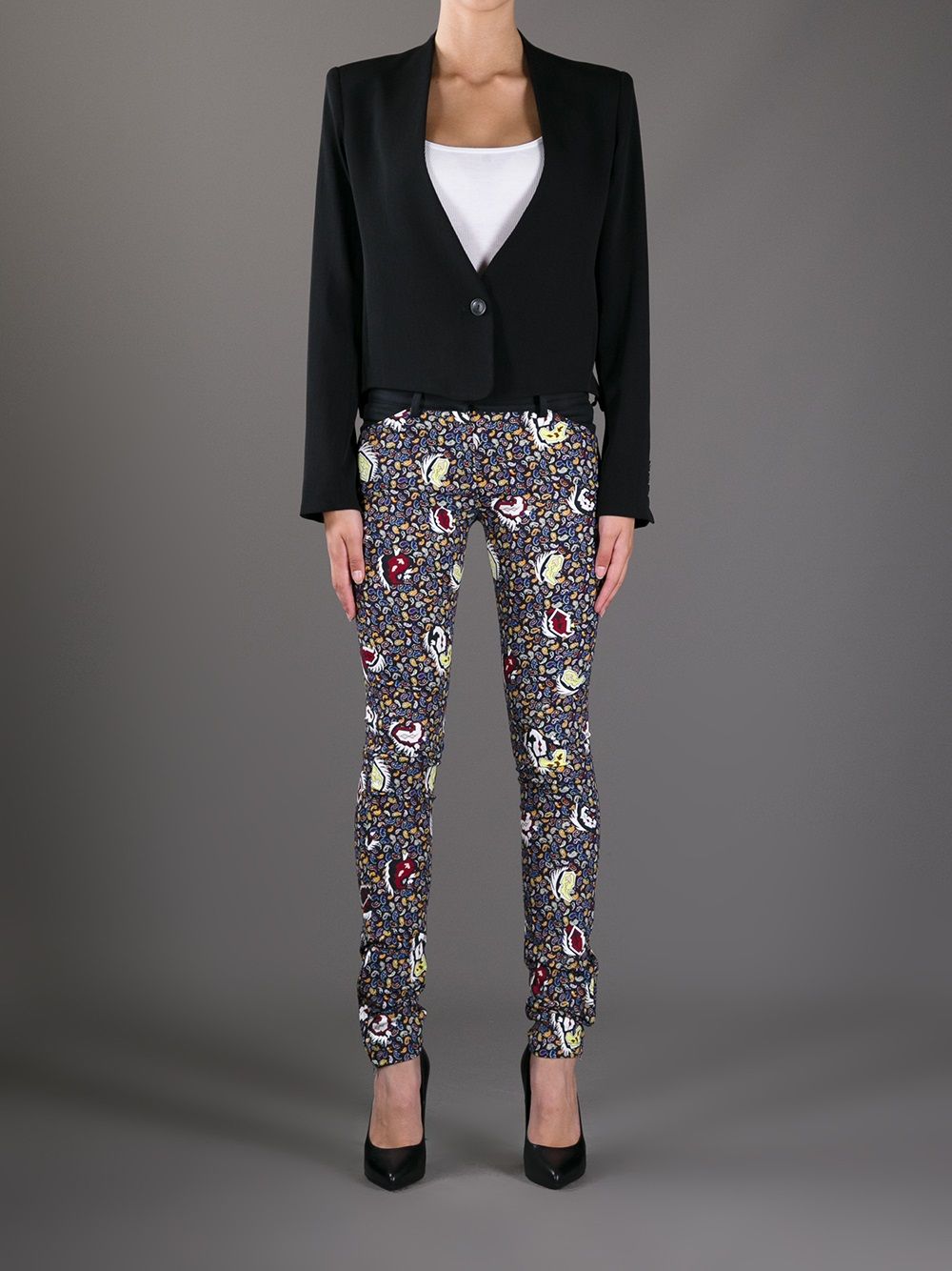 Shop Balenciaga Printed Trouser In 彩色