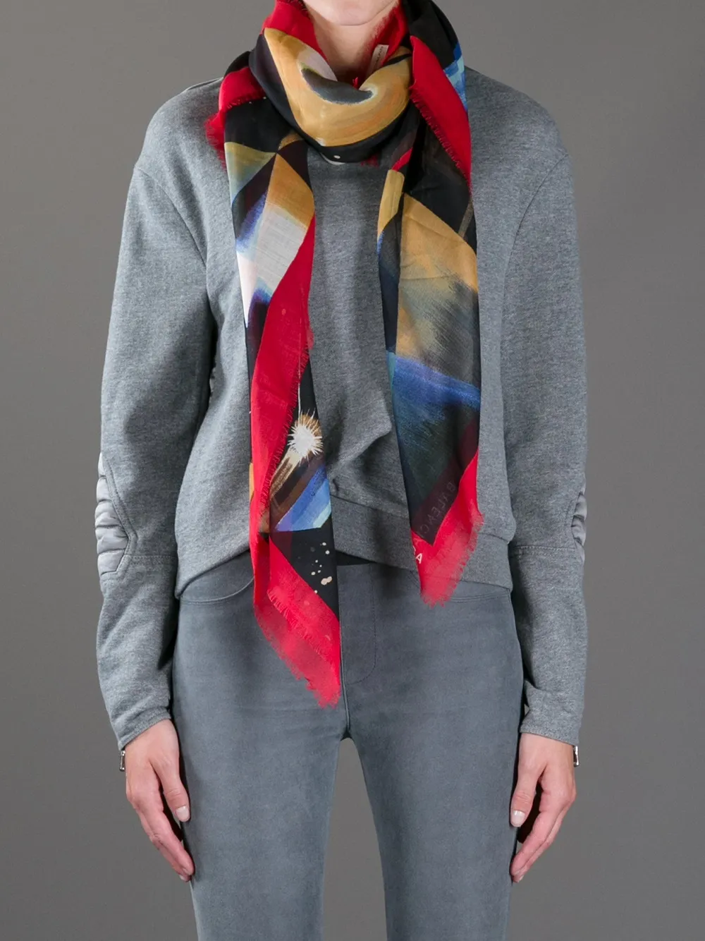  Balenciaga Printed Scarf   Rot 