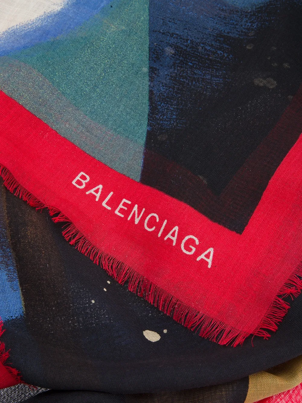  Balenciaga Printed Scarf   Rot 