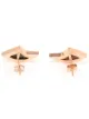 Dezso boucles d'oreilles en or rose 18ct, à opale centrale pavée de diamants
