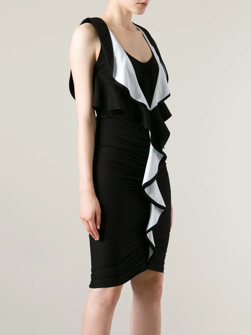  Givenchy Ruffle Front Dress   Schwarz 