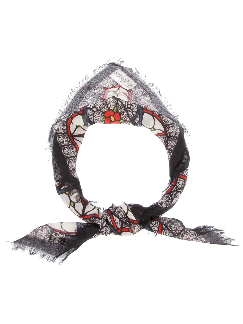 Alexander McQueen silk printed scarf | Black | Image 1
