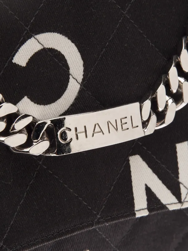 CHANEL Pre-Owned 1996-1997 Printed Jersey Bag | Black | FARFETCH