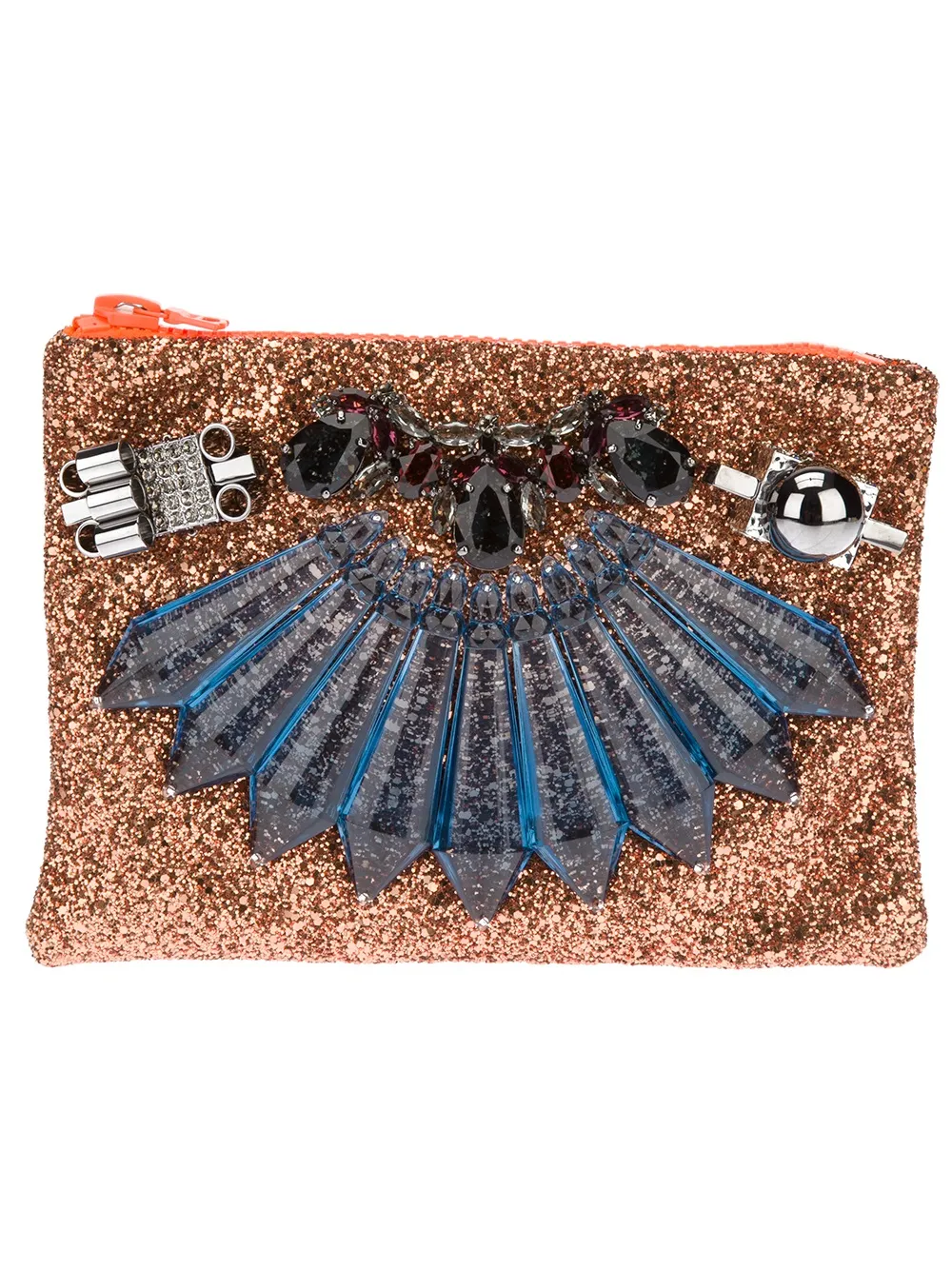 YOU MAWO glitter pouch - Giallo