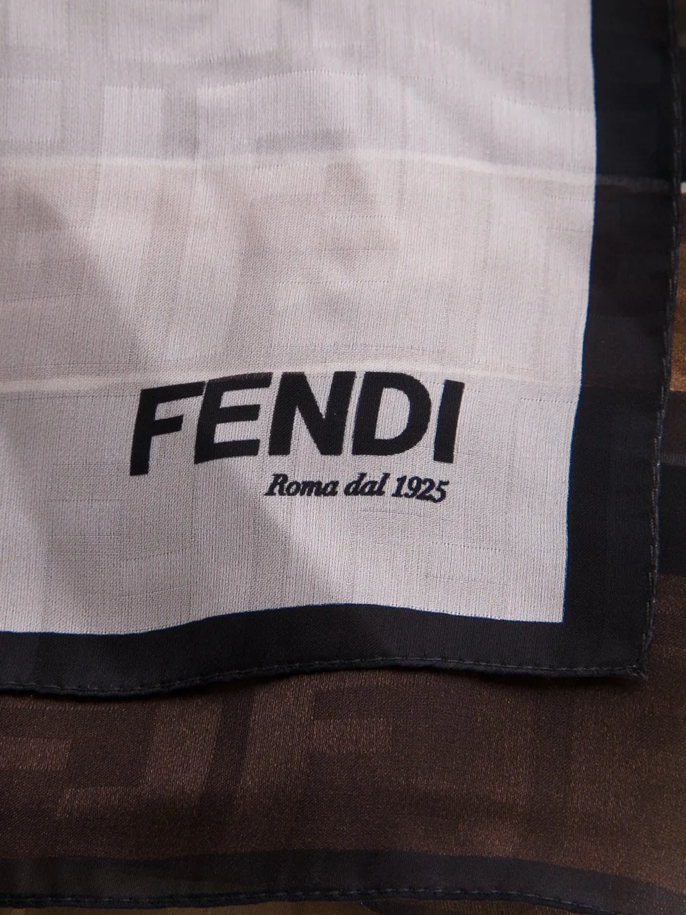 FENDI printed scarf Zwart