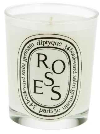 diptyque ROSES アロマキャンドル 190g Diptyque Roses アロマキャンドル | ホワイト | FARFETCH JP