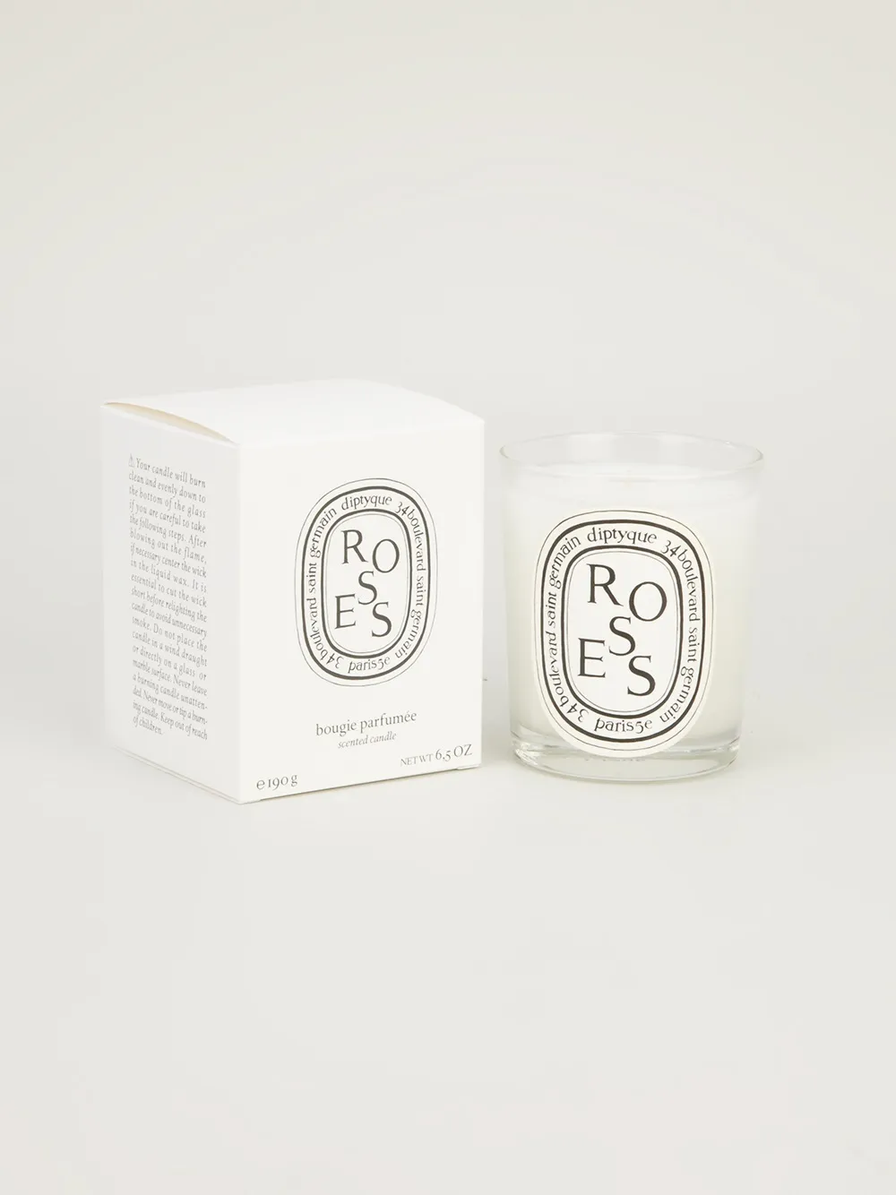 Diptyque 'roses' Candle In White