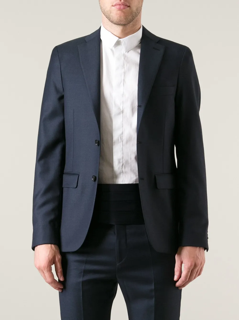 Brioni classic cummerbund - Blauw