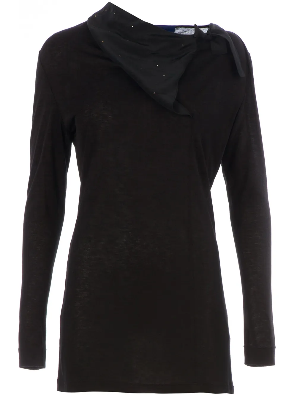 Sharon Wauchob Flap Neck Sweater In Black