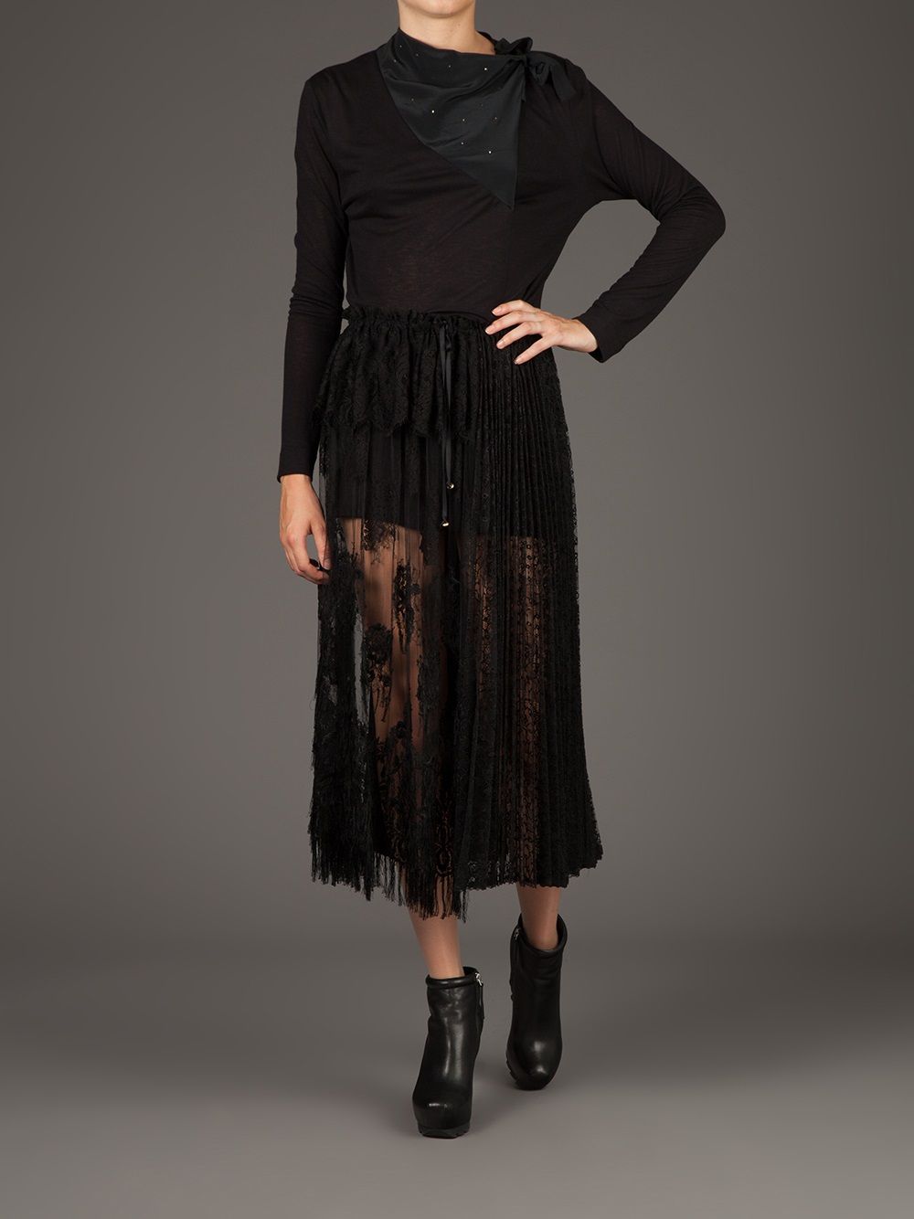 Sharon Wauchob Flap Neck Sweater In Black