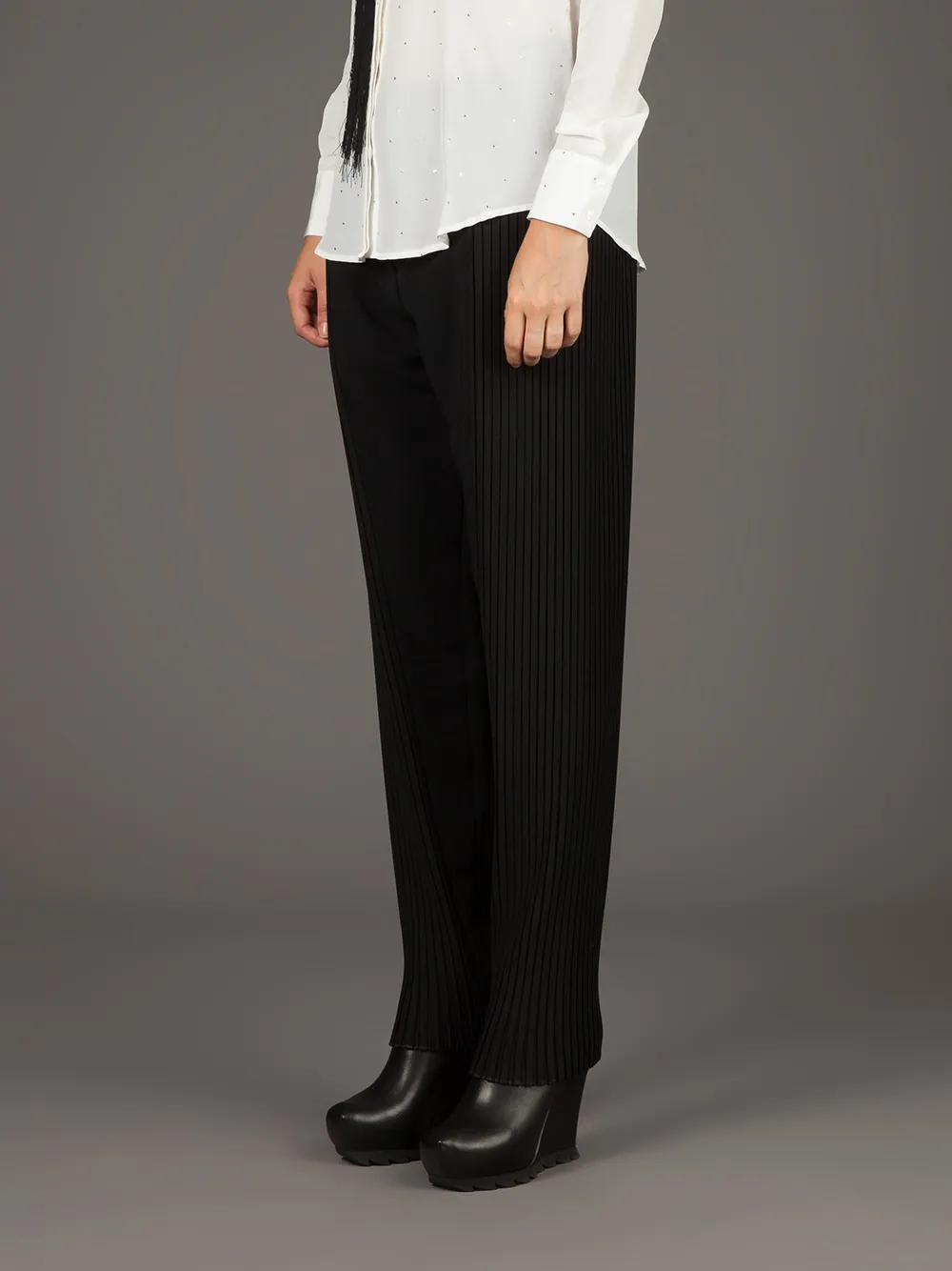 Sharon Wauchob Ribbed Drawstring Trouser In Black