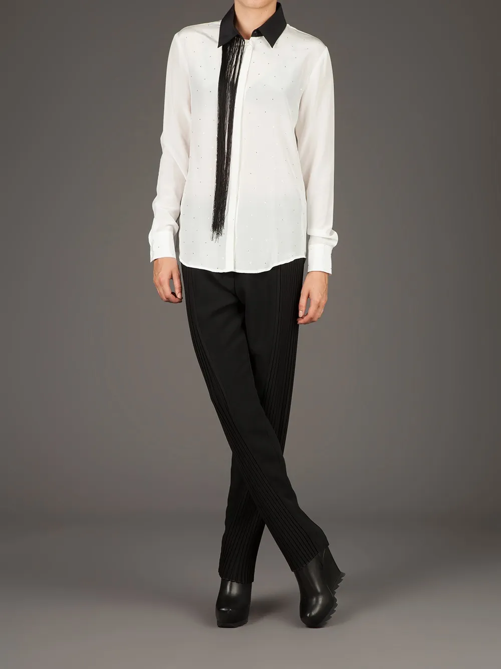 Sharon Wauchob Ribbed Drawstring Trouser In Black