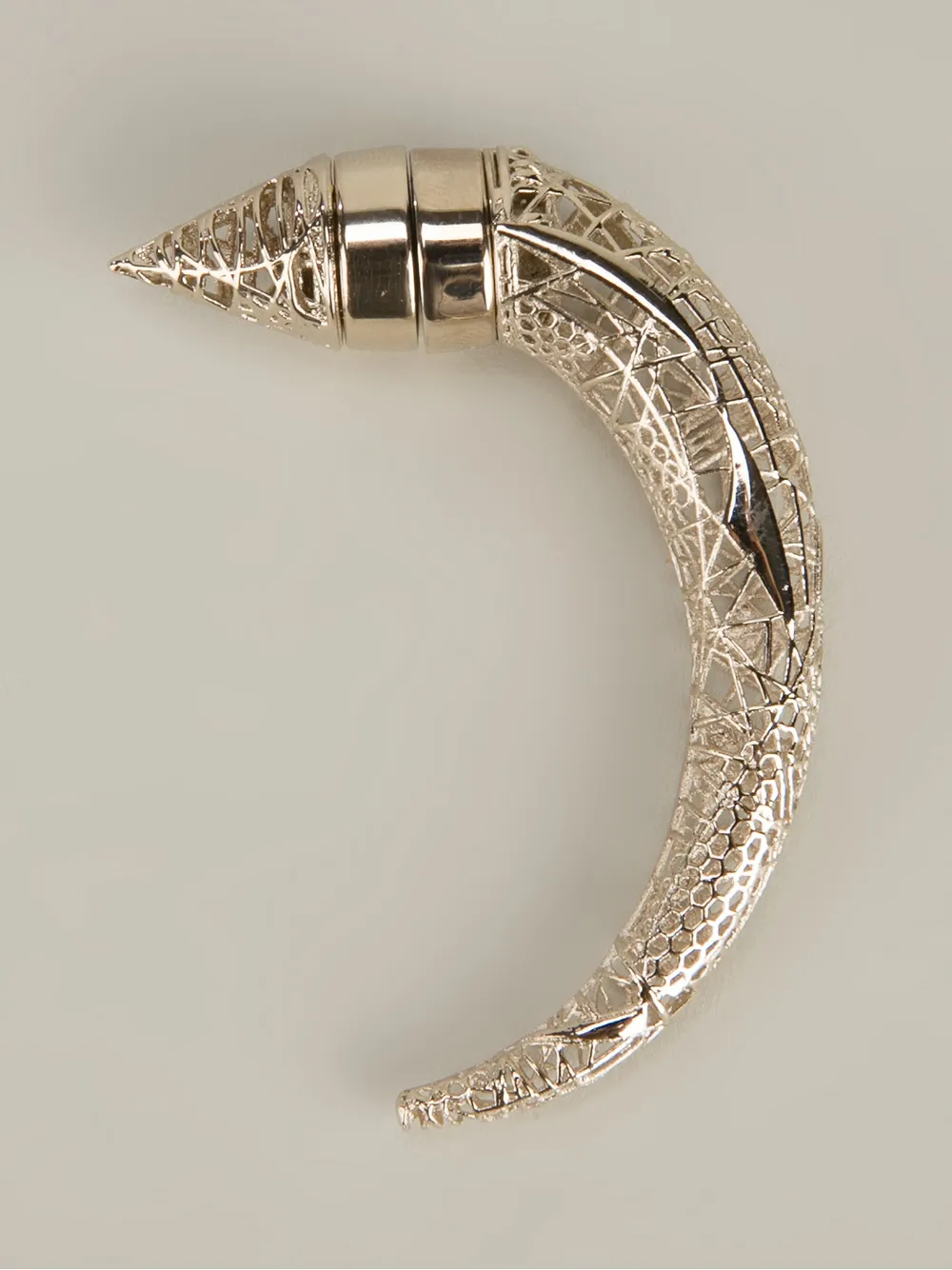  Givenchy Magnetic Horn Earring   Metallic 