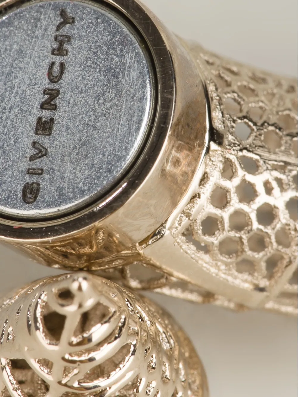  Givenchy Magnetic Horn Earring   Metallic 