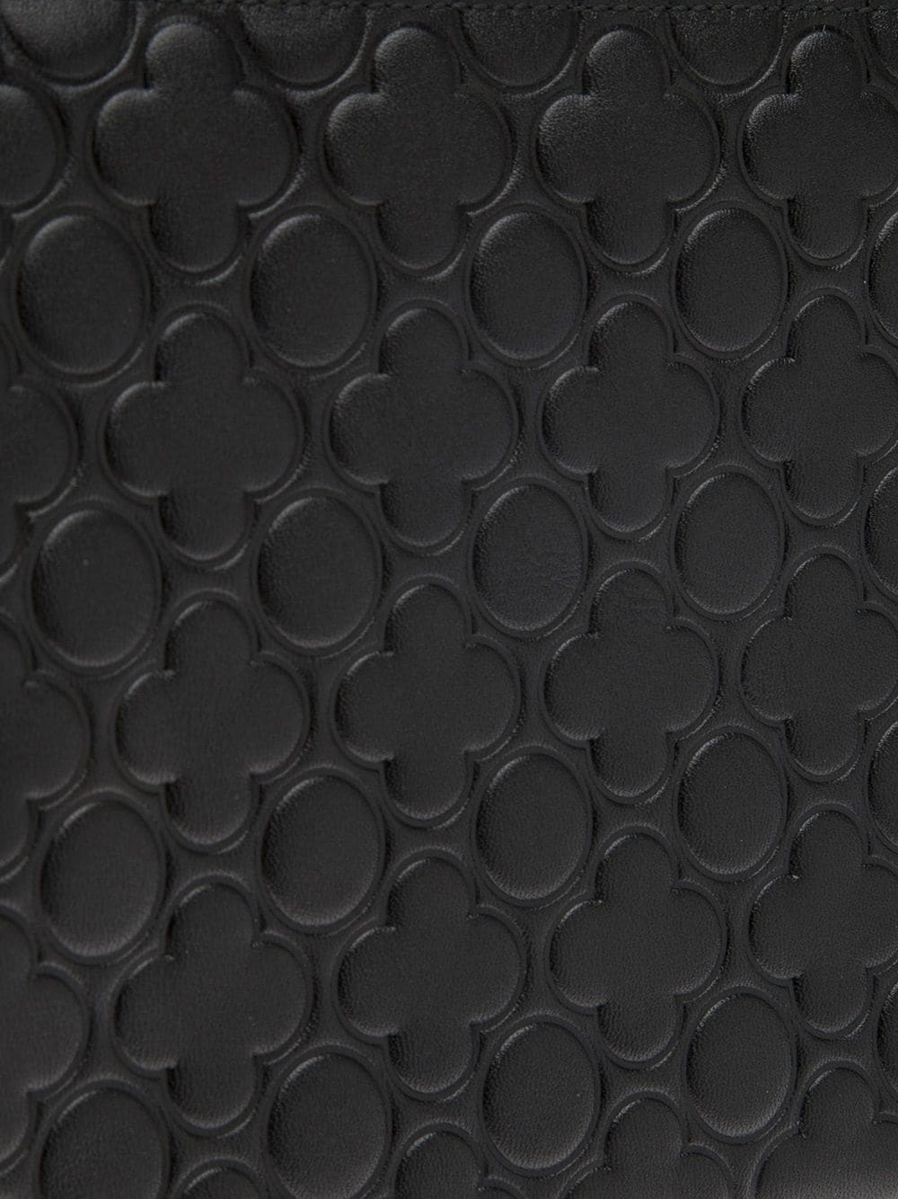 Shop Comme Des Garçons Embossed Leather Wallet In Black