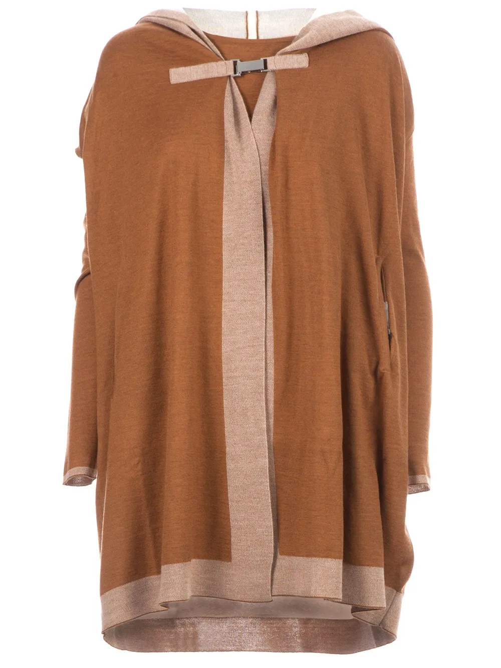 Maison Ullens Hooded Cardi-coat In Brown