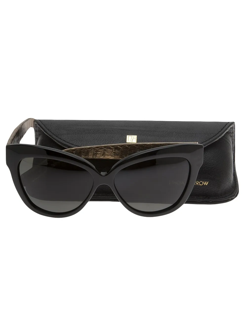 Linda Farrow 'Snake Stem' sunglasses Zwart