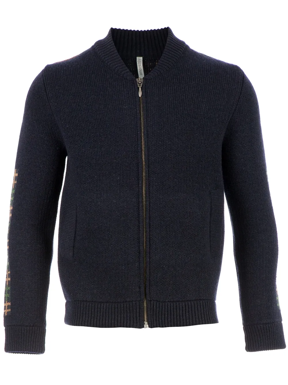 Aimo Richly contrast check cardigan | Blue | Image 1