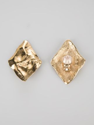 Yves Saint Laurent Vintage Art Diamond Earrings - Farfetch