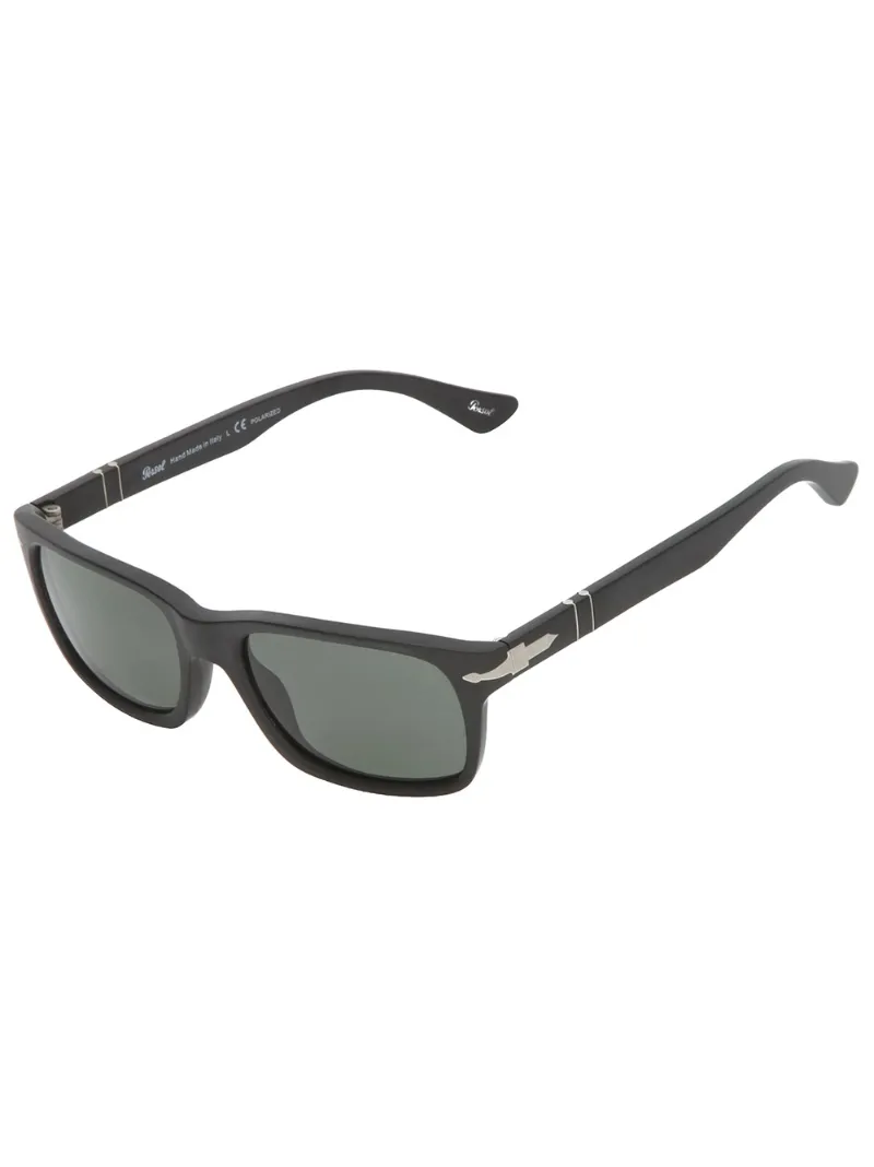 Persol Rectangular Framed Sunglasses In Black