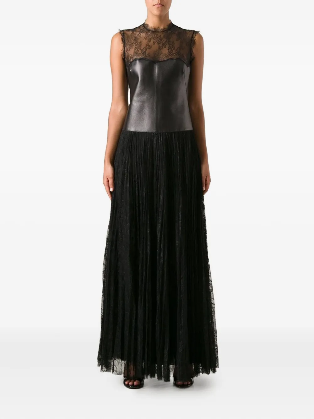 Valentino Garavani lace corset gown - Zwart