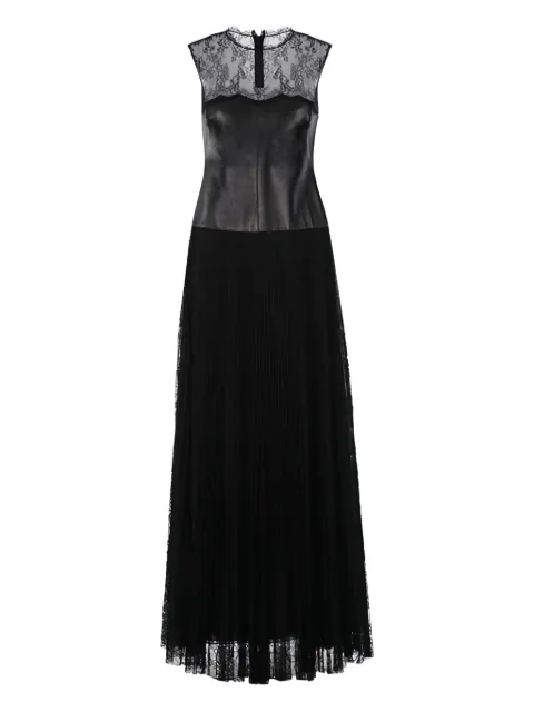 Valentino Garavani lace-panel corset-design gown