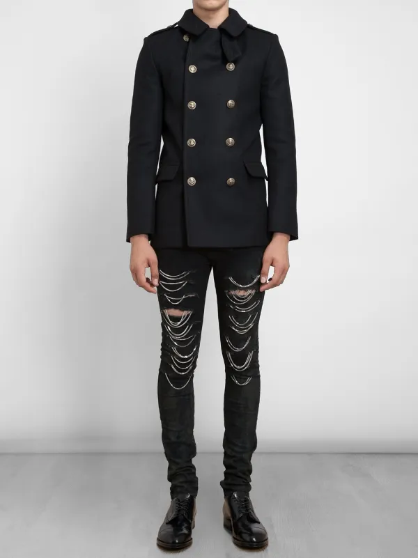 saint laurent chain denim