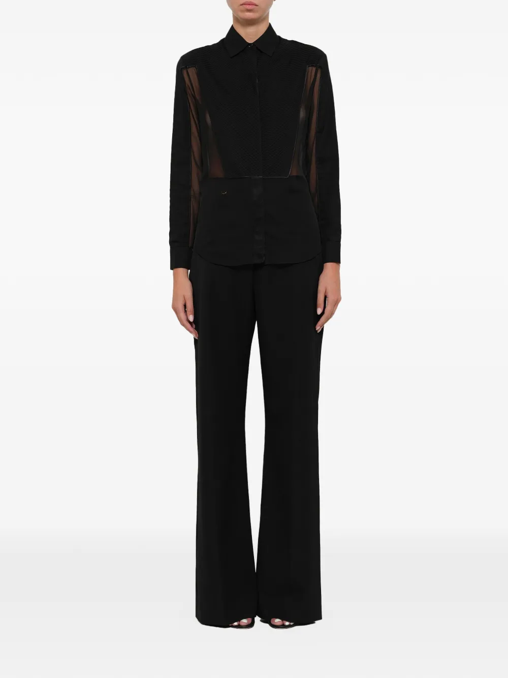  Givenchy Sheer Panel Shirt   Schwarz 