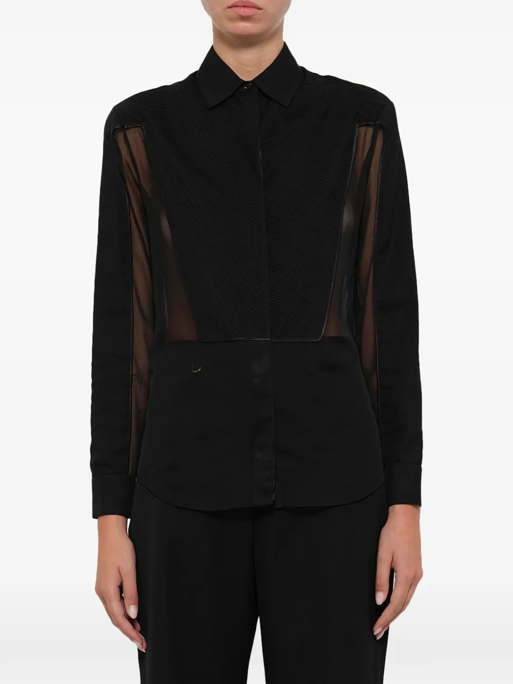 Givenchy sheer panel shirt - Nero