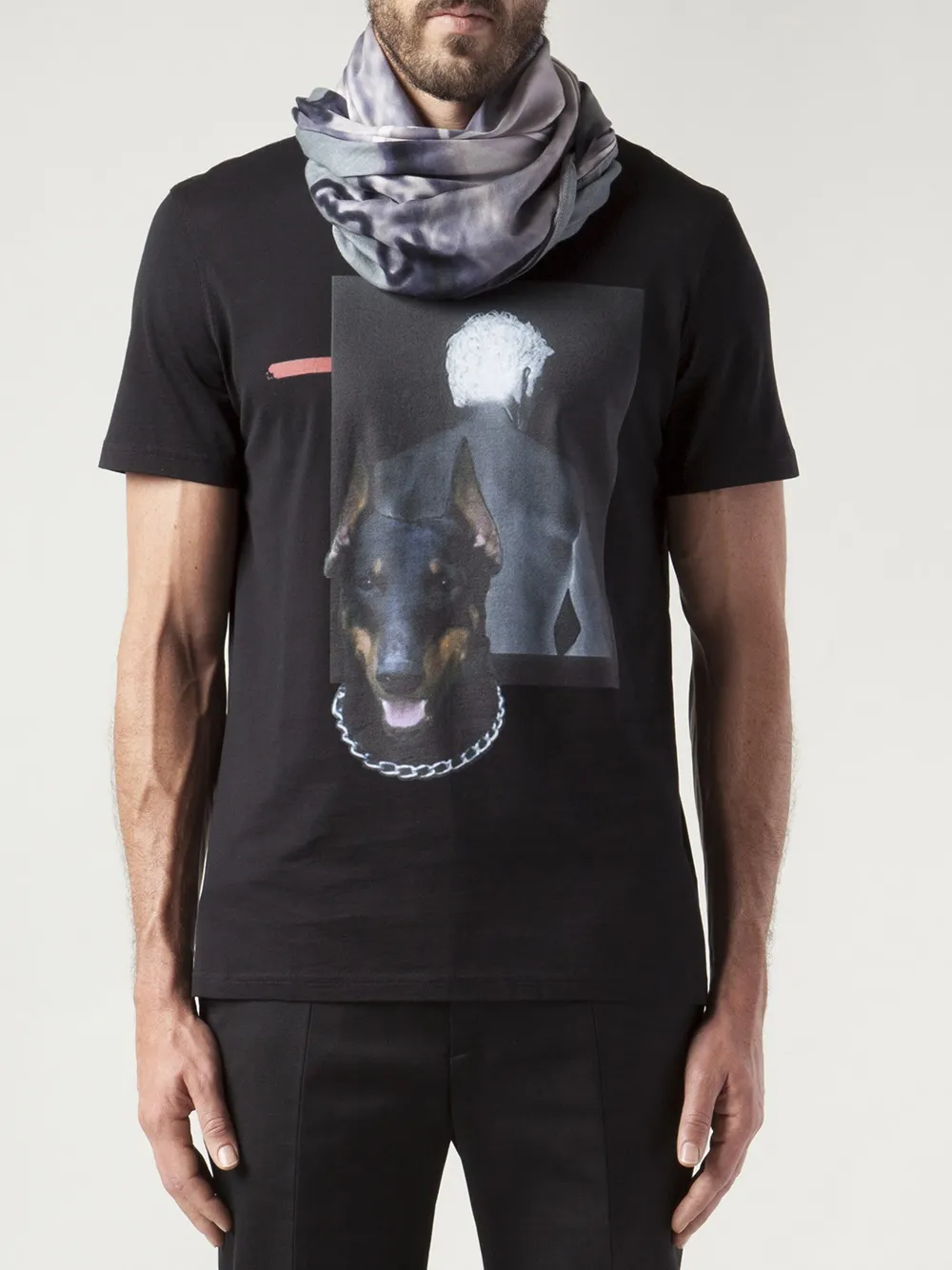  Givenchy Baseball Skull Scarf   Grau 