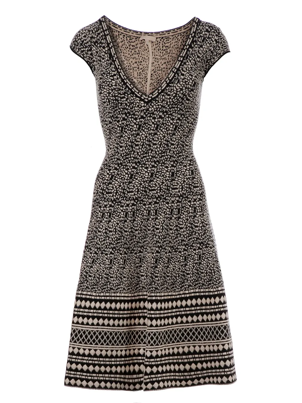 Vicedomini deep v-neck dress - ブラック