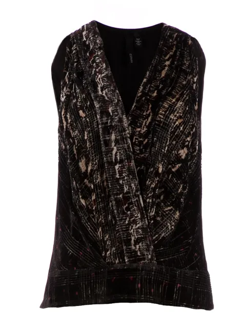 EDUN textured velvet sleeveless blouse 