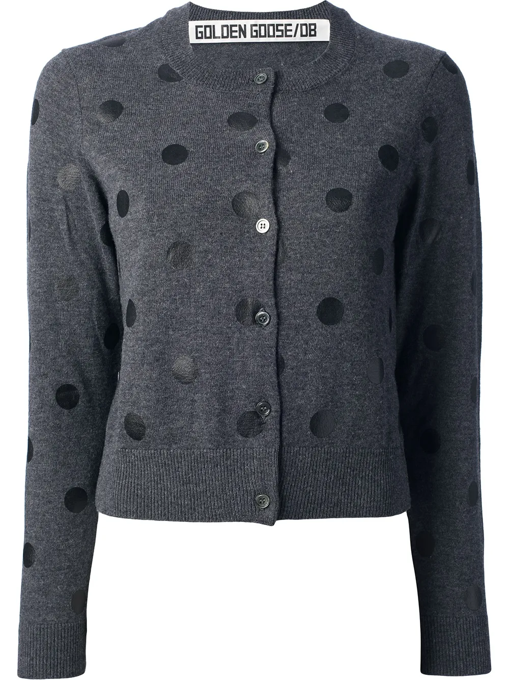Golden Goose polka dot cardigan | Grey | Image 1