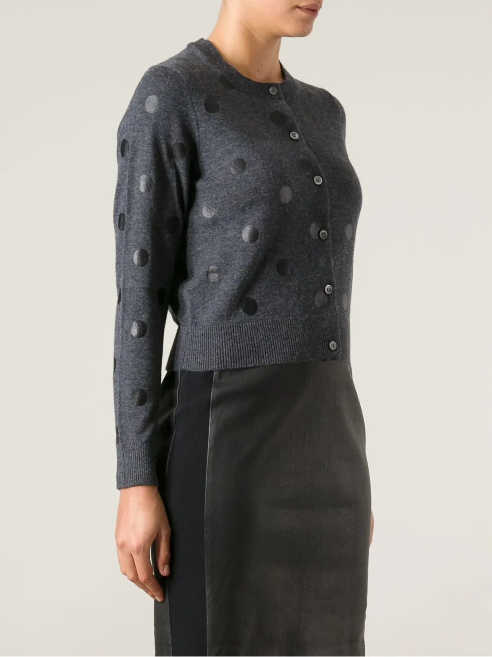 Golden Goose Polka Dot Cardigan In Blue