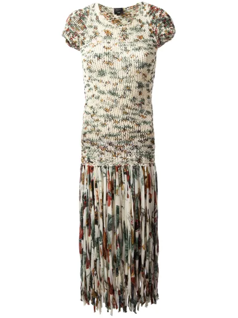 Jean Paul Gaultier Vintage Loose Knit Floral Dress - Farfetch