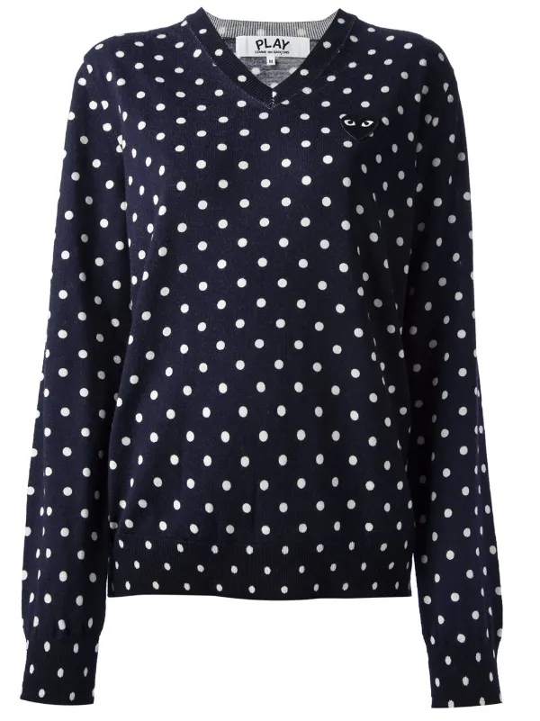 Comme des garcons 2025 polka dot sweater