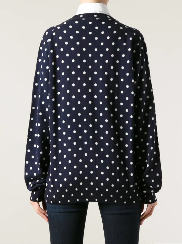 Comme des garcons 2025 polka dot sweater