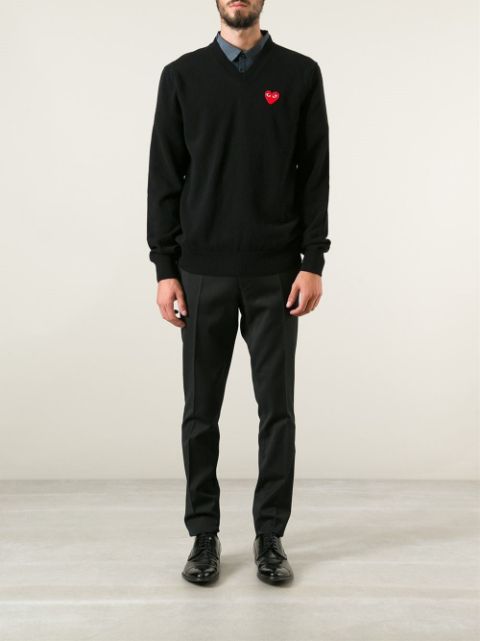 comme des garcons v neck sweater