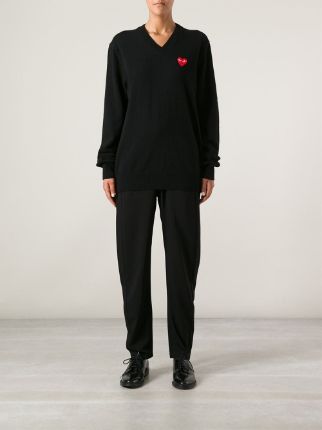 comme des garcons v neck sweater