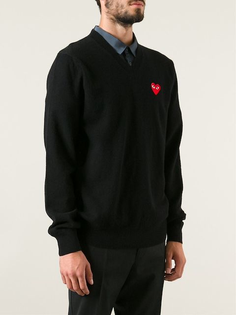 comme des garcons v neck sweater