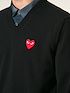 comme des garcons play high neck zip sweatshirt