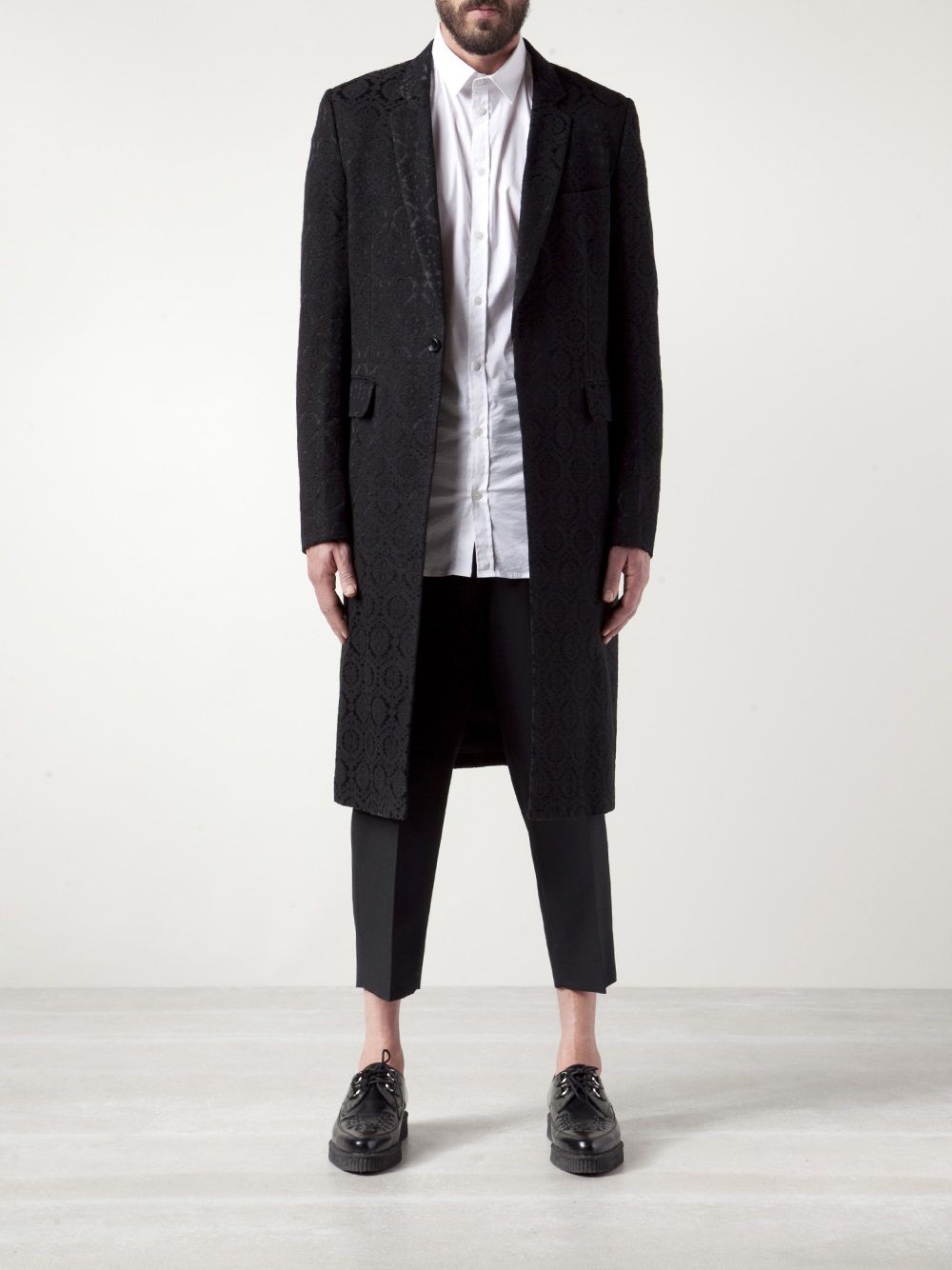 Comme des Garcons Homme Plus jacquard coat Men