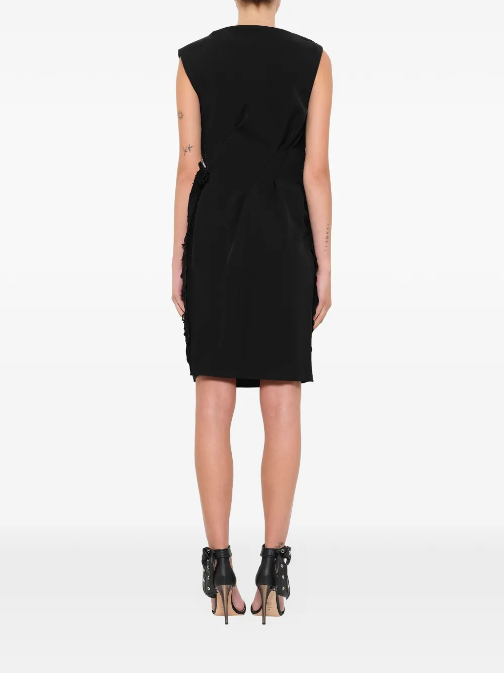  Lanvin Sculpted Floral Dress   Schwarz 