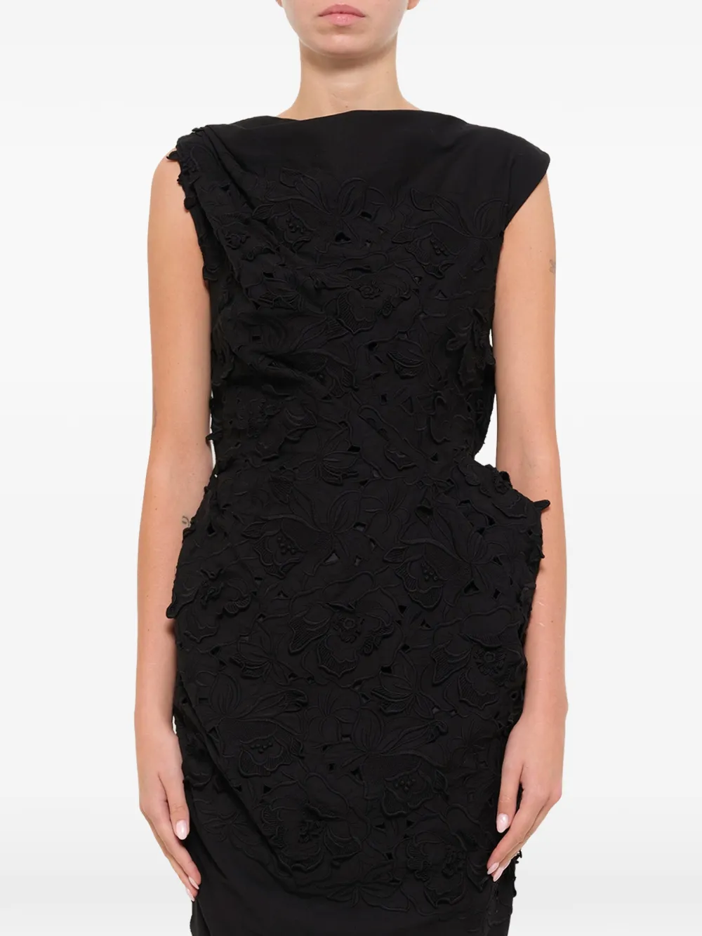 Lanvin sculpted floral dress - Nero