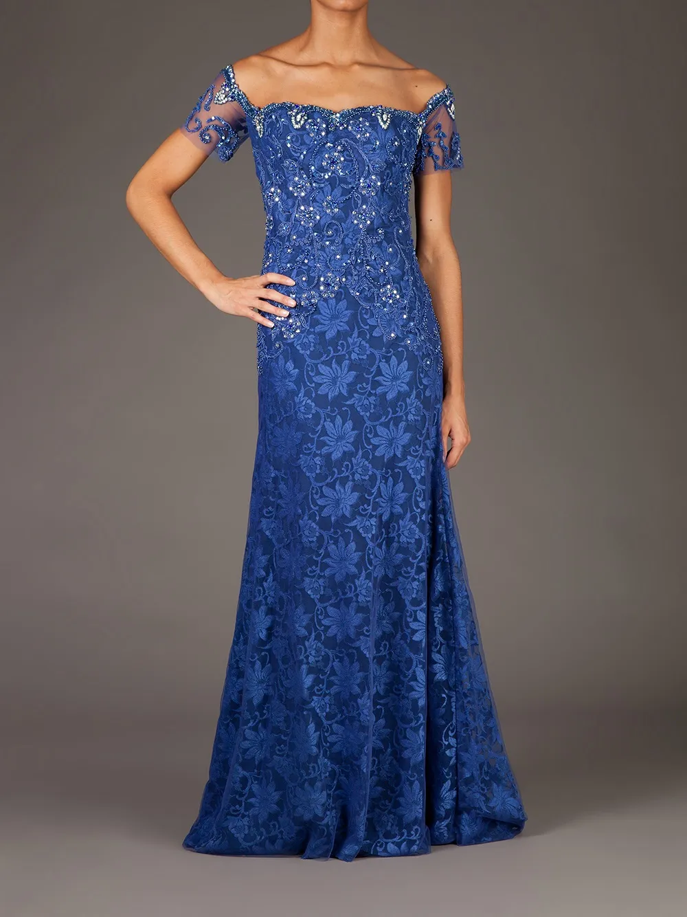 Georges Mak 'Doraine' dress Blauw