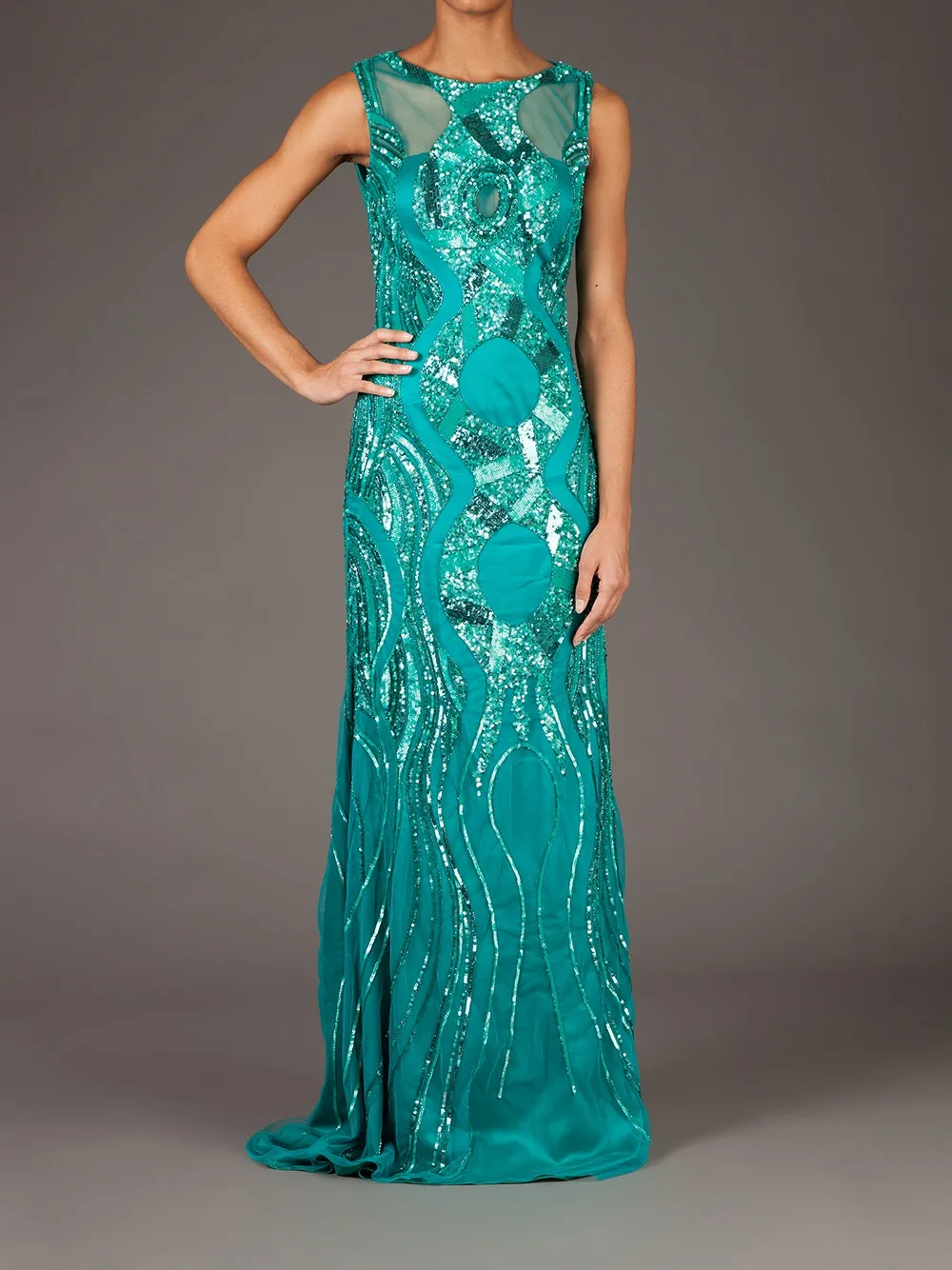 Georges Mak 'Nikita' dress Blauw