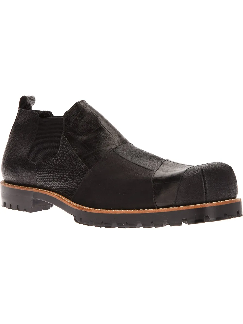 Comme des Garçons Homme Plus patchwork shoe - Nero