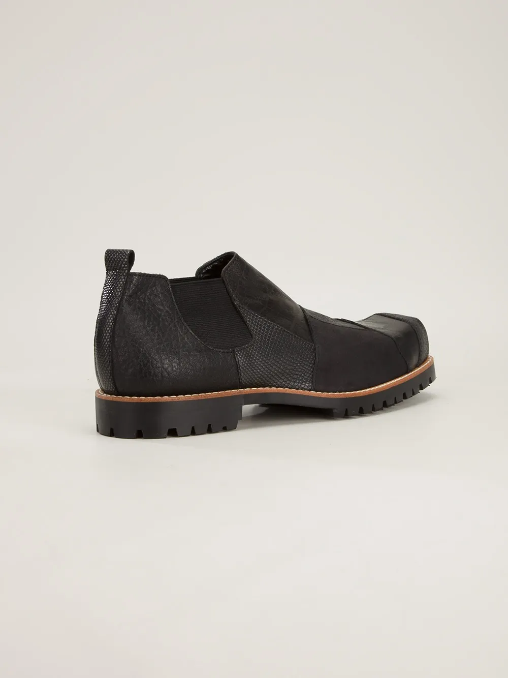 Comme des Garçons Homme Plus patchwork shoe Zwart