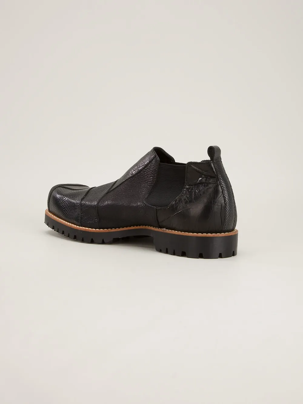 Comme des Garçons Homme Plus patchwork shoe Zwart