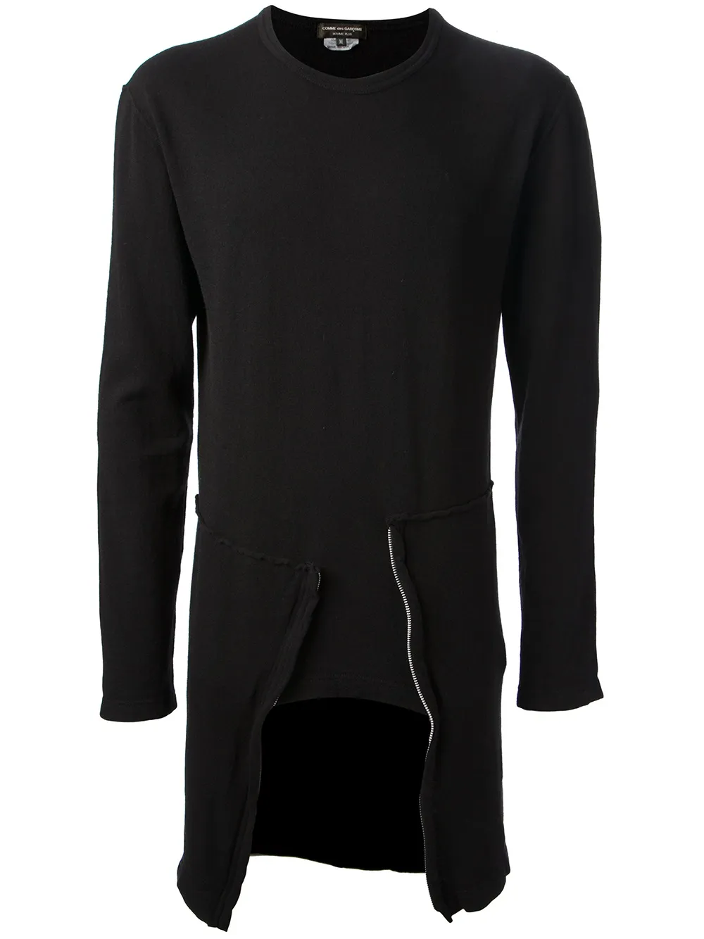 Comme des Garçons Homme Plus zip detail top - Nero
